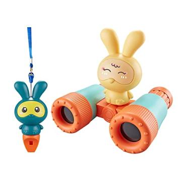 Imagem de Generic leve binóculos telescópio infantil de aprendizagem educacional ajustável pa livre observação de pássos, LARANJA