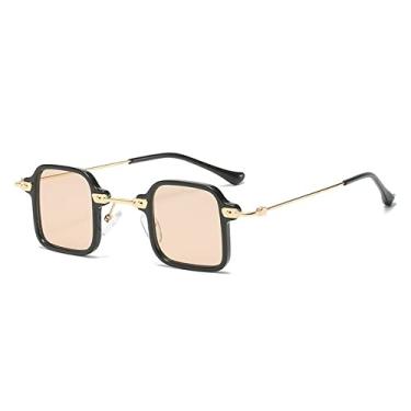 Imagem de Óculos de sol pequenos Steampunk Óculos de condução masculinos Óculos claros Leopard Black Punk UV400, Champagne preto, tamanho único