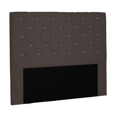 Imagem de Cabeceira Tania Cama Box Solteiro 90Cm Suede Café