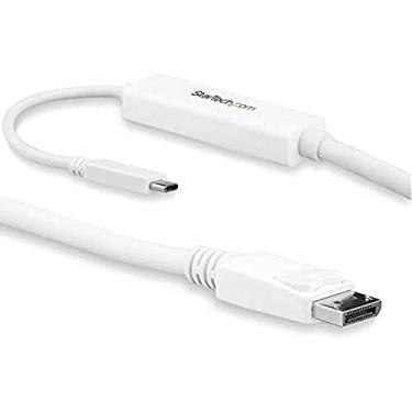 Imagem de StarTech. Cabo USB C para DisplayPort 1.2 de 9,8 pés/3 m 4 K 60 Hz – Cabo adaptador USB-C para DP HBR2 – Cabo USB tipo C DP Alt Mode para monitor DP – Funciona com Thunderbolt 3 – Branco (CDP2DPMM3MW)