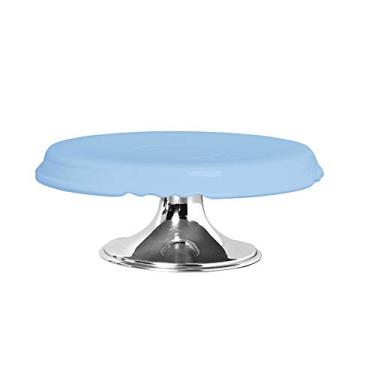 Imagem de Boleira M Com Pé Alumínio Ceramicas Pegorin Azul Bebe Médio