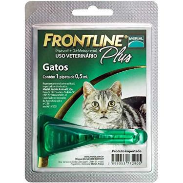 Imagem de FRONTLINE PLUS GATO (1 A 10 KG) - CARTELA COM 1 PIPETA DE 0,5ML - MERIAL
