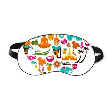Imagem de Kingdom of Thailand Thai Traditional Customs Sleep Eye Shield Soft Night Blinfold Shade Cover