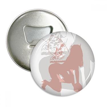 Imagem de Medalha multifuncional com emblema de abridor de garrafa de garota da Kneel Hot Hair