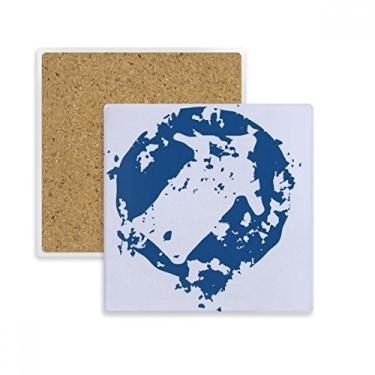 Imagem de Arrow Design simples redondo ilustração padrão quadrado porta-copos caneca suporte subplaca pedra isolante