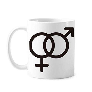 Imagem de Diferença de gênero igualdade entre homens e mulheres, caneca de cerâmica arco-íris xícara de porcelana café louça