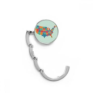 Imagem de Gancho de mesa com padrão de estados dos Estados Unidos e extensão dobrável