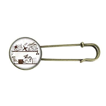 Imagem de Bijuteria infantil linda ilustração estante retrô de metal broche broche joia