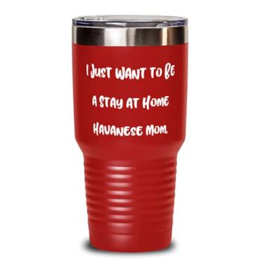 Imagem de Cão Havanês reutilizável, I Just Want to Be a Stay at Home Havanese Mom, Epic Birthday 850 g Tumbler s For Friends