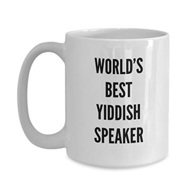 Imagem de Funny Yiddish Gifts – Melhor caneca de alto-falante do mundo – Presente de humor judaico
