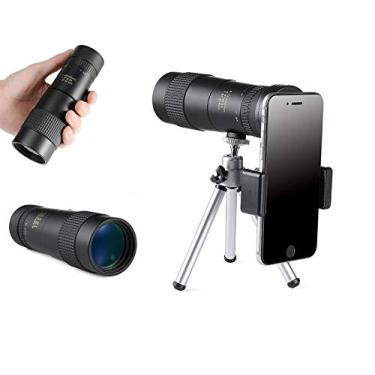 Imagem de 4K 10-300X40mm Super Telephoto Zoom Monocular Telescope BAK4 portátil para acampamento para viagens na praia Observação de pássaros e caminhadas.
