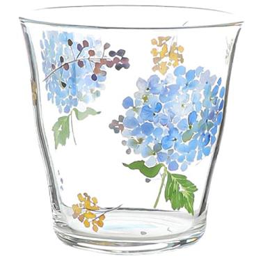 Imagem de PAYNAN Copo de café com padrão de hortênsia de vidro criativo 340 ml para decoração de casa, café com leite