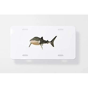 Imagem de Capa para placa de carro com perfil de tubarão baleia – Capa para placa de carro – Capa para placa de carro 15 x 30 cm