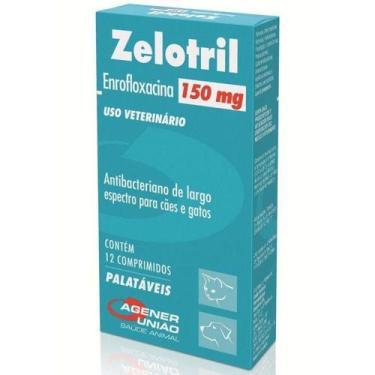 Imagem de Zelotril 150Mg Enrofloxacina Cães E Gatos 12 Comprimidos - Agener Uniã