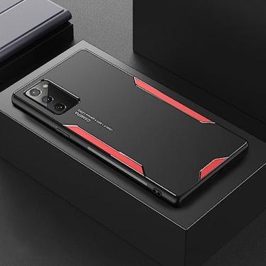 Imagem de Capa de telefone de metal de alumínio para Samsung Galaxy S21 Ultra S8 S9 S10 S20 Plus Note 20 Ultra 8 9 10 Plus A51 A71 A52 A72 Capa, preto vermelho, para Samsung A72 4G