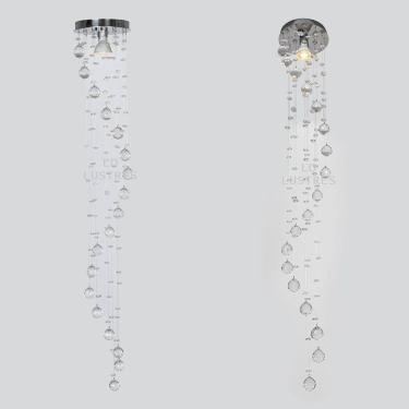 Imagem de Kit 02 Luminárias Modernas De Cristal Para Cabeceira De Cama