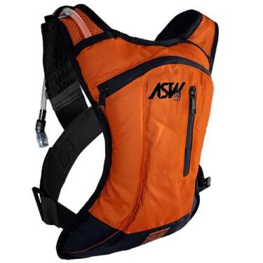 Imagem de Mochila De Hidratação Asw Tank Lite 2 Litros - Laranja/Preto