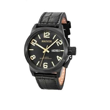 Relógio Magnum Masculino Sports MA33406P Pulseira de Couro