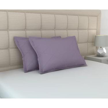 Imagem de Kit de Fronhas Matelassê Zono Enxovais 2 peças em Malha 100% Algodão Ametista