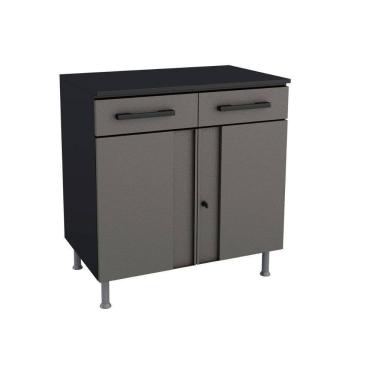 Imagem de Bancada Multiuso P- área Serviço Balcão Multibox Aço 2 Portas C-chave E 2 Gavetas C-tam...
