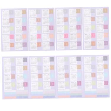 Imagem de EXCEART 20 Folhas página de índice mensal autocolantes por números para adultos guias de calendário etiquetas adesivas planner mensal bloco de anotações rótulos adesivos livro