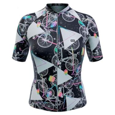 Imagem de Camisa de Ciclismo Feminina Márcio May Funny Premium Bike Universe