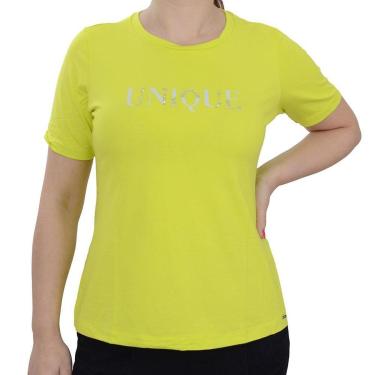 Imagem de Camiseta Feminina Olho Fatal Viscose Amarelo Sun - 6013-Feminino