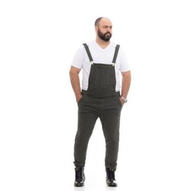 Imagem de Macacão masculino Jeans Jardineira calça básica suspensório-Masculino