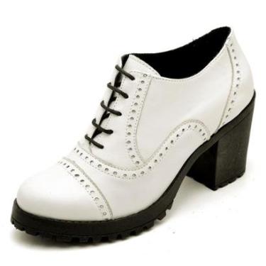Imagem de Bota Ankle Boot Feminina Cano Curto Tratorada Oxford Q&A Calçados-Feminino