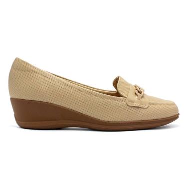 Imagem de Sapato Modare Feminino Napa Micro/Strech Salto Anabela Enfeite 7392.103