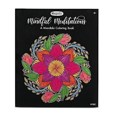 Imagem de Crayola Mandala Coloring Book, Mindful Meditations, 40 Premium Coloring Pages, Gift, Multicolor