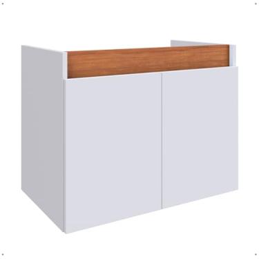 Imagem de EMES MÓVEIS, Gabinete Banheiro 2 Portas 67 x 40 Cm Perseu Branco Madeira