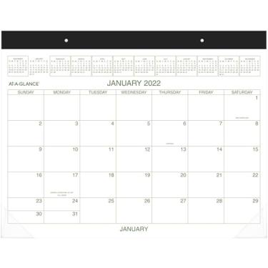 Imagem de Calendário de mesa 2022 da AT-A-GLANCE, bloco de mesa mensal, 53,5 cm x 43 cm, padrão, duas cores (GG250000)