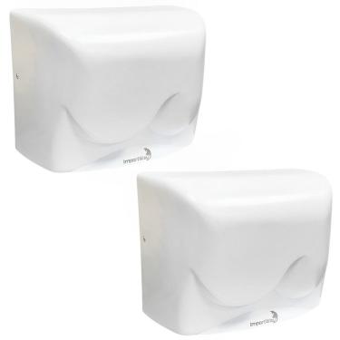 Imagem de 2 Secadores Mãos Automático 16 m/s Elétrico 1500W Sensor Banheiro Alto Fluxo Importway Iwsma-16