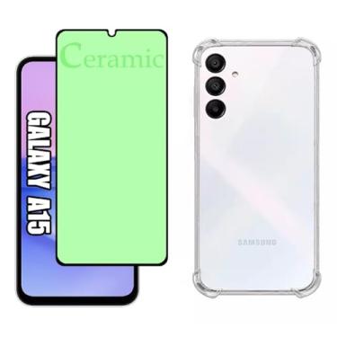 Imagem de Kit Capa Capinha Anti Impacto + Película Ceramica 9D Para Samsung Galaxy A15