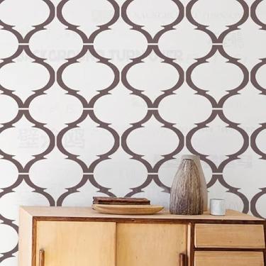 Imagem de Estêncil de azulejo de 30 cm para paredes, modelo grande de mandala, reutilizável, decoração de móveis, modelos de padrões para pintar, decoração, molduras, pintura, piso, azulejo, nicho