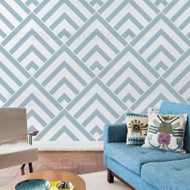 Imagem de Estêncil geométrico de seta triangular de 60 cm para paredes, pintura grande, modelo grande, reutilizável, decoração de piso mandala, molduras, móveis, sementes, padrões de nicho, azulejo, casa de