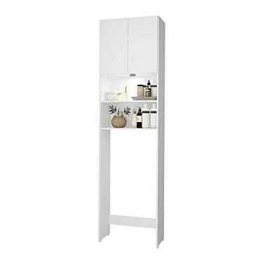 Imagem de Armário Banheiro com Led para Vaso Sanitário e 2 portas Multimóveis Fg3401 Branco