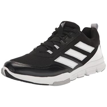 Imagem de adidas Tênis de beisebol masculino Speed Trainer 5, Núcleo preto/branco/prata metálico, 11.5