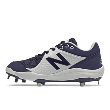 Imagem de New Balance Tênis de beisebol masculino Fresh Foam 3000 V5 Metal, Azul-marinho/branco, 5 Wide