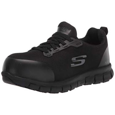 Imagem de Skechers Women's Work Sure Track Work Sneaker (8, Black)