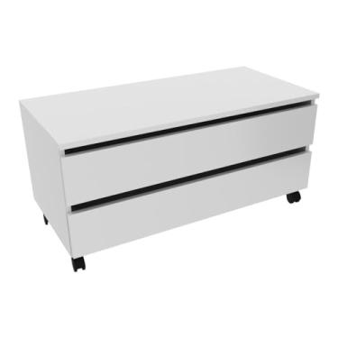 Imagem de Gabinete Banheiro 2 Gavetas com Rodízios 80cm Multimóveis Vcr10083 Branco