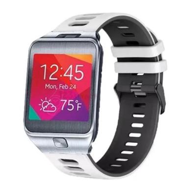 Imagem de Pulseira Silicone Esportiva Para Smartwatch Gear 2 R380 Cor Branco Com