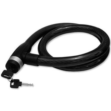 Imagem de Trava Cabo de Aço Cadeado Anti Furto 25mm Cinoy YN-TV003 Preto 1,2m Mo