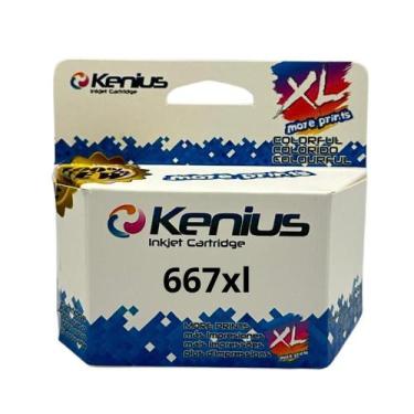 Imagem de Cartucho 667xl color compativel para deskjet 2376, 2774, 2776, 6476 - 