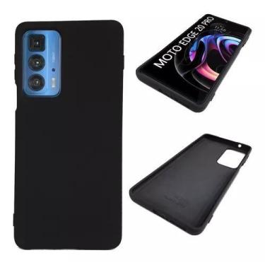 Imagem de Capa Case Silicone Aveludada Preta + Película de Cerâmica Para Motorol