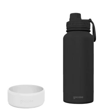 Imagem de Gocase Kit de Garrafa Térmica Para Água Fresh 950ml + Base de Silicone (Preto & Branco)