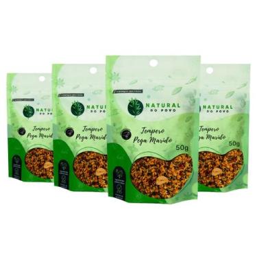 Imagem de Tempero Importado Orgânico Pega Marido Alta Qualidade Kit 4 Pouch 50g 