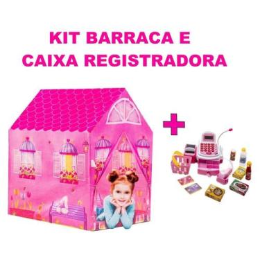 Imagem de Barraca Infantil Princesa Rosa E Caixa Registradora Compras - DM Toys