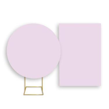 Imagem de Painel De Festa Redondo 1,50x1,50 + Painel Vertical 1,50x2,20 - Cor Li